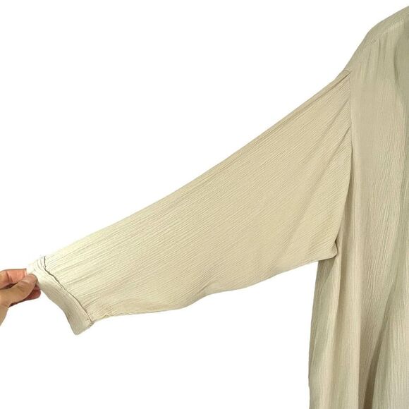 Myrah Penaloza Dress One Size Beige Kundalini Bamboo Gauze Oversize Lagan look - Picture 4 of 11